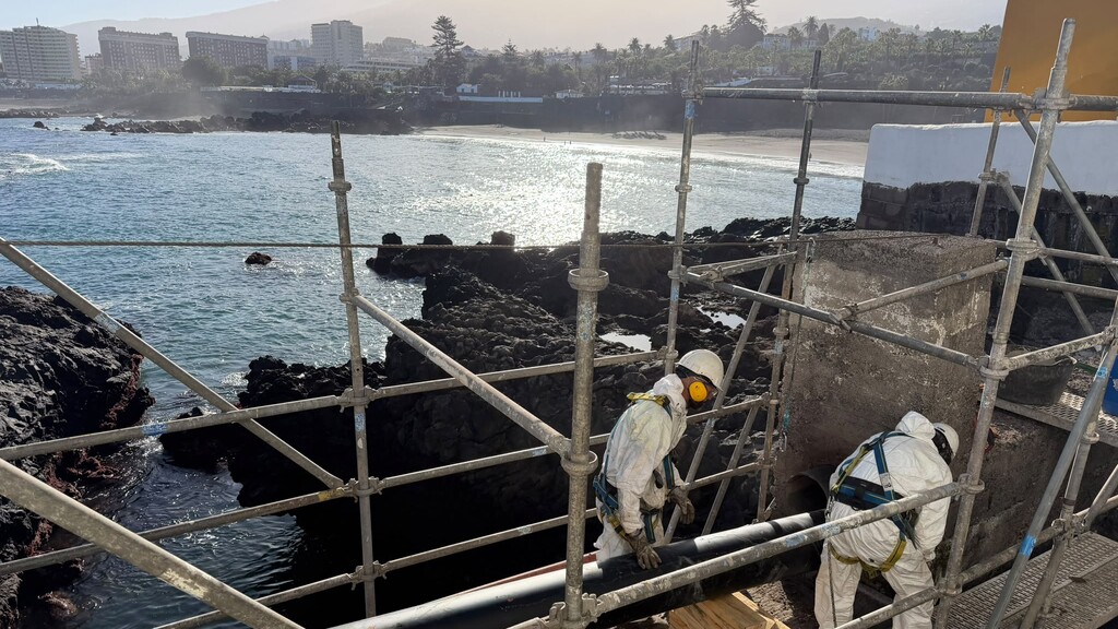 Abwasser-Arbeiten Playa Jardin Teneriffa Puerto de la Cruz Punta Brava