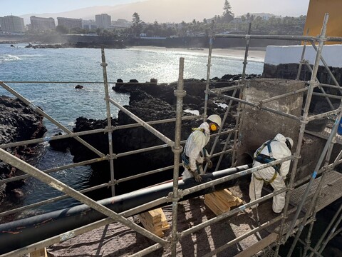 Abwasser-Arbeiten Playa Jardin Teneriffa Puerto de la Cruz Punta Brava