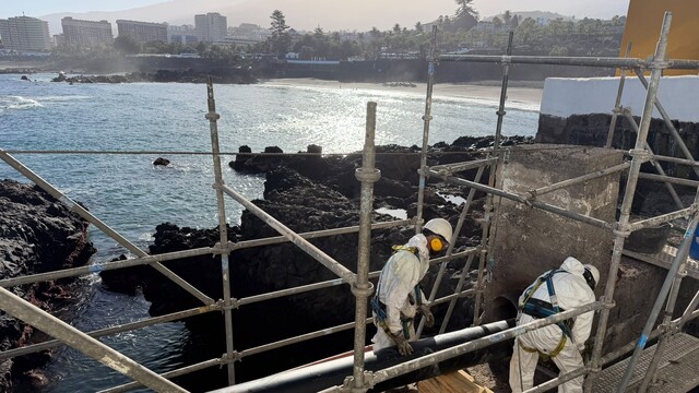 Abwasser-Arbeiten Playa Jardin Teneriffa Puerto de la Cruz Punta Brava