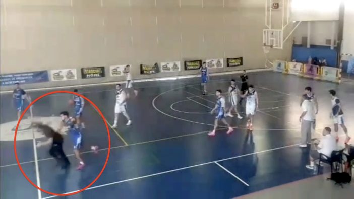 Angriff Schiedsrichter Basketball Kanaren Fuerteventura