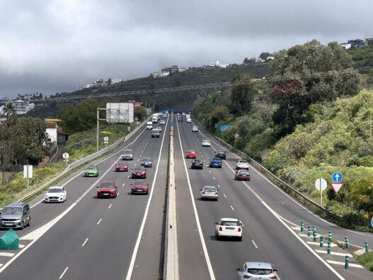 Tenerife records daily car traffic levels