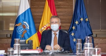 Ángel Víctor Torres Präsident Kanarische Inseln Corona-Maske