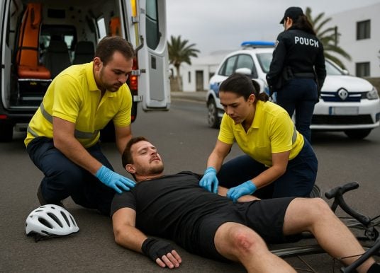 Unfall in Teguise: Radfahrer nach Sturz auf Lanzarote verletzt