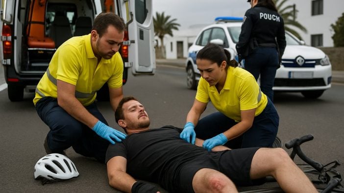 Unfall in Teguise: Radfahrer nach Sturz auf Lanzarote verletzt