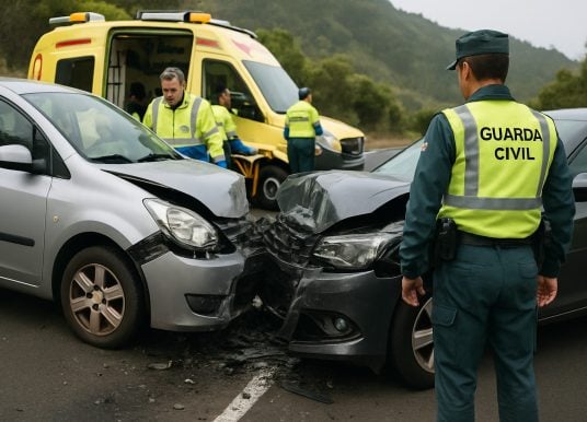 Verkehrsunfall auf La Palma: Fünf Verletzte bei Kollision