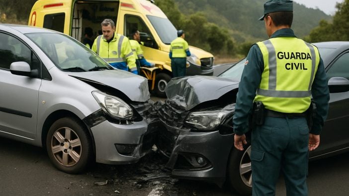 Verkehrsunfall auf La Palma: Fünf Verletzte bei Kollision