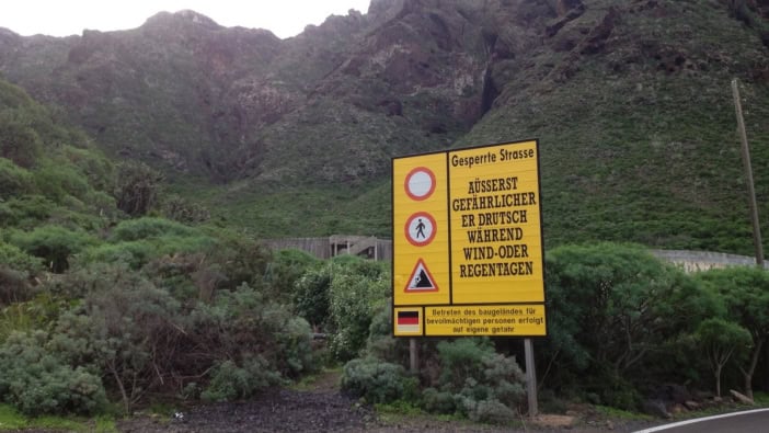 Buenavista Punta Teno Warnschilder