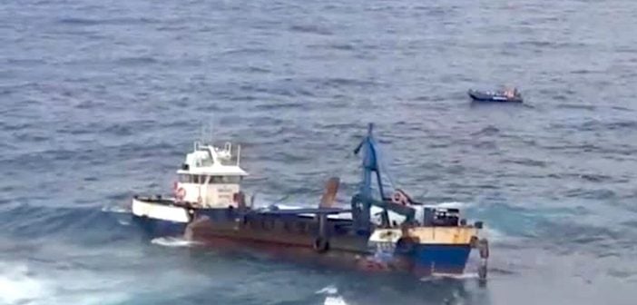 Baggerschiff gesunken Gran Canaria Mimar Cinco La Isleta