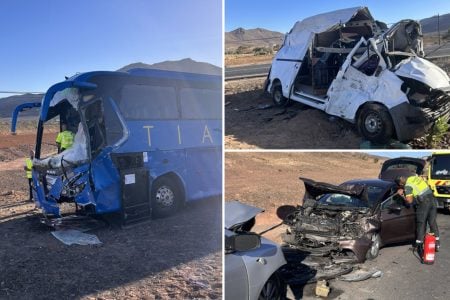 Komplizierte Bergung nach schwerem Bus-Unfall auf Fuerteventura