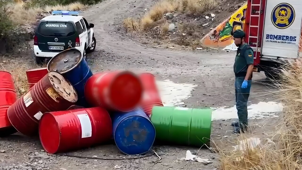 Chemie-Abfall in Gran Canarias Natur entsorgt – Guardia Civil schlägt zu