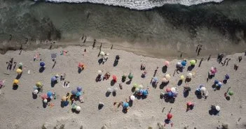 Drohne Strand Menschen Kanaren