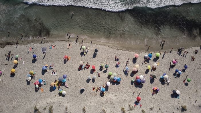 Drohne Strand Menschen Kanaren
