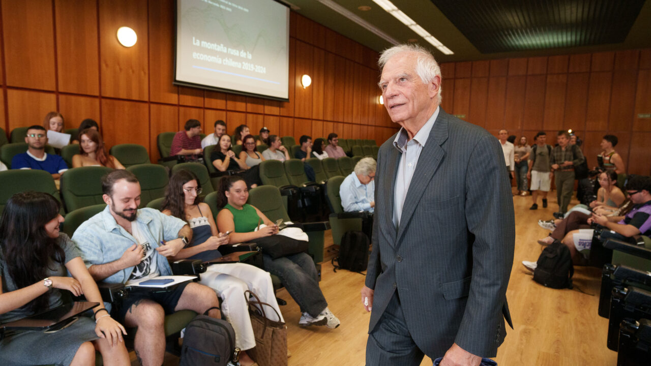 Der ehemalige Hohe Vertreter der Union für Außen- und Sicherheitspolitik, Josep Borrell, am Dienstag an der Universität von La Laguna
