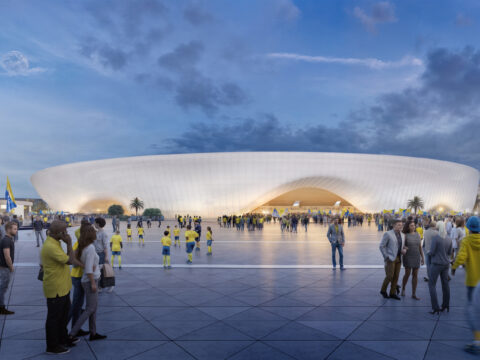 Eine vom Cabildo von Gran Canaria zur Verfügung gestellte Infografik, die zeigt, wie das Stadion nach dem Umbau aussehen wird