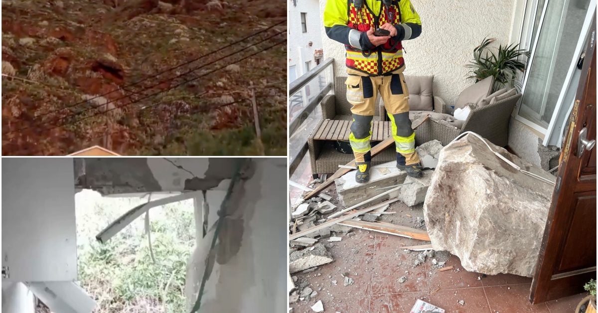 Teneriffa: Zwei-Tonnen-Fels durchschlägt Haus wie eine Kanonenkugel