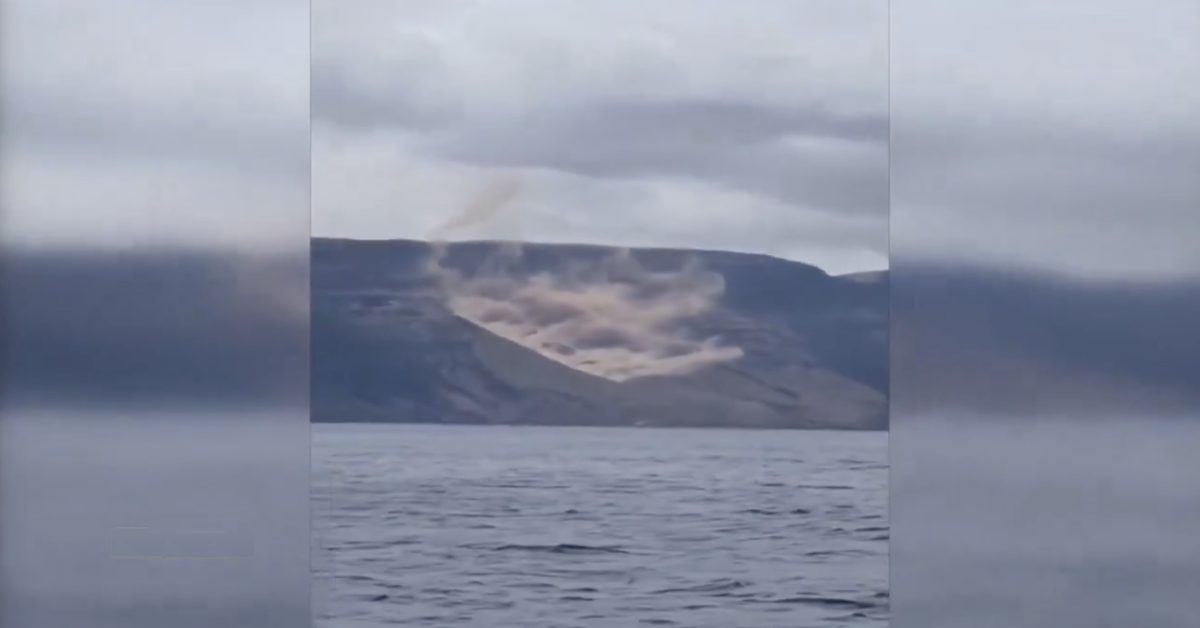Großer Erdrutsch am Risco de Famara auf Lanzarote