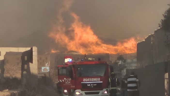 Feuer Kompostierungsanlage Teneriffa Arona