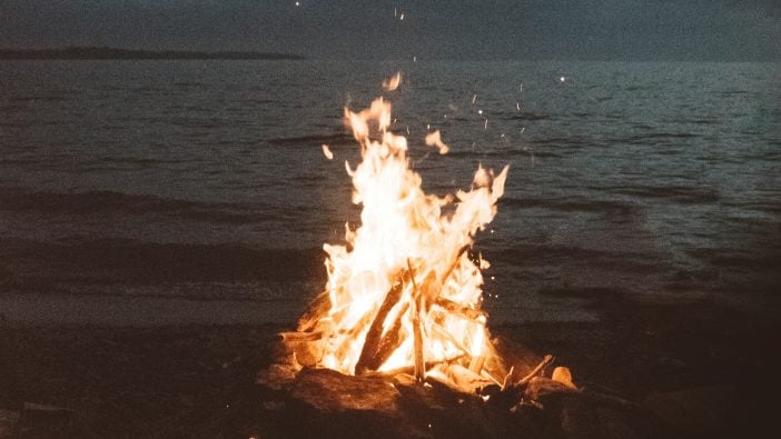 Feuer Strand Kanaren