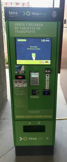 Busbahnhof Puerto de la Cruz Teneriffa Fahrkartenautomat