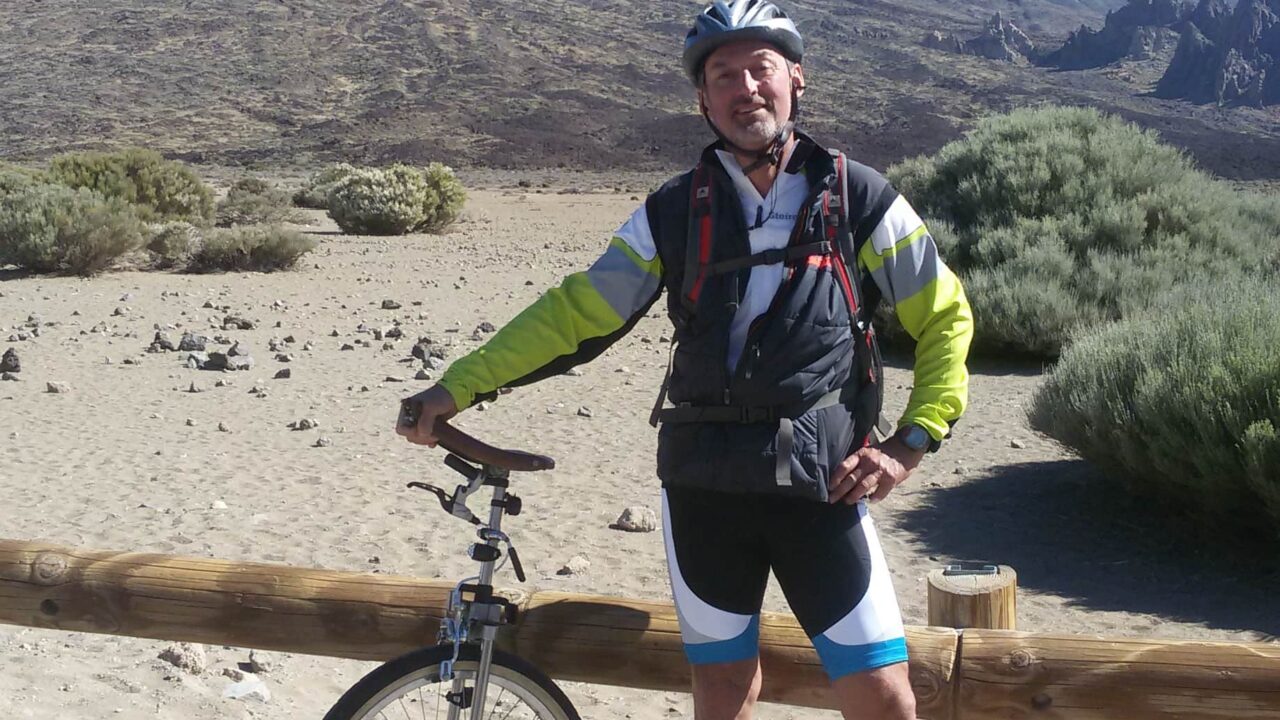 Mit dem Einrad über den Teide