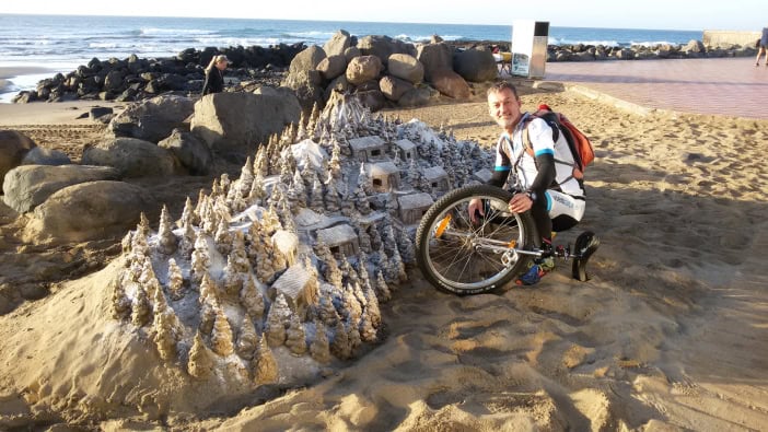 Heimo Katzbauer Einrad Gran Canaria Sandburg