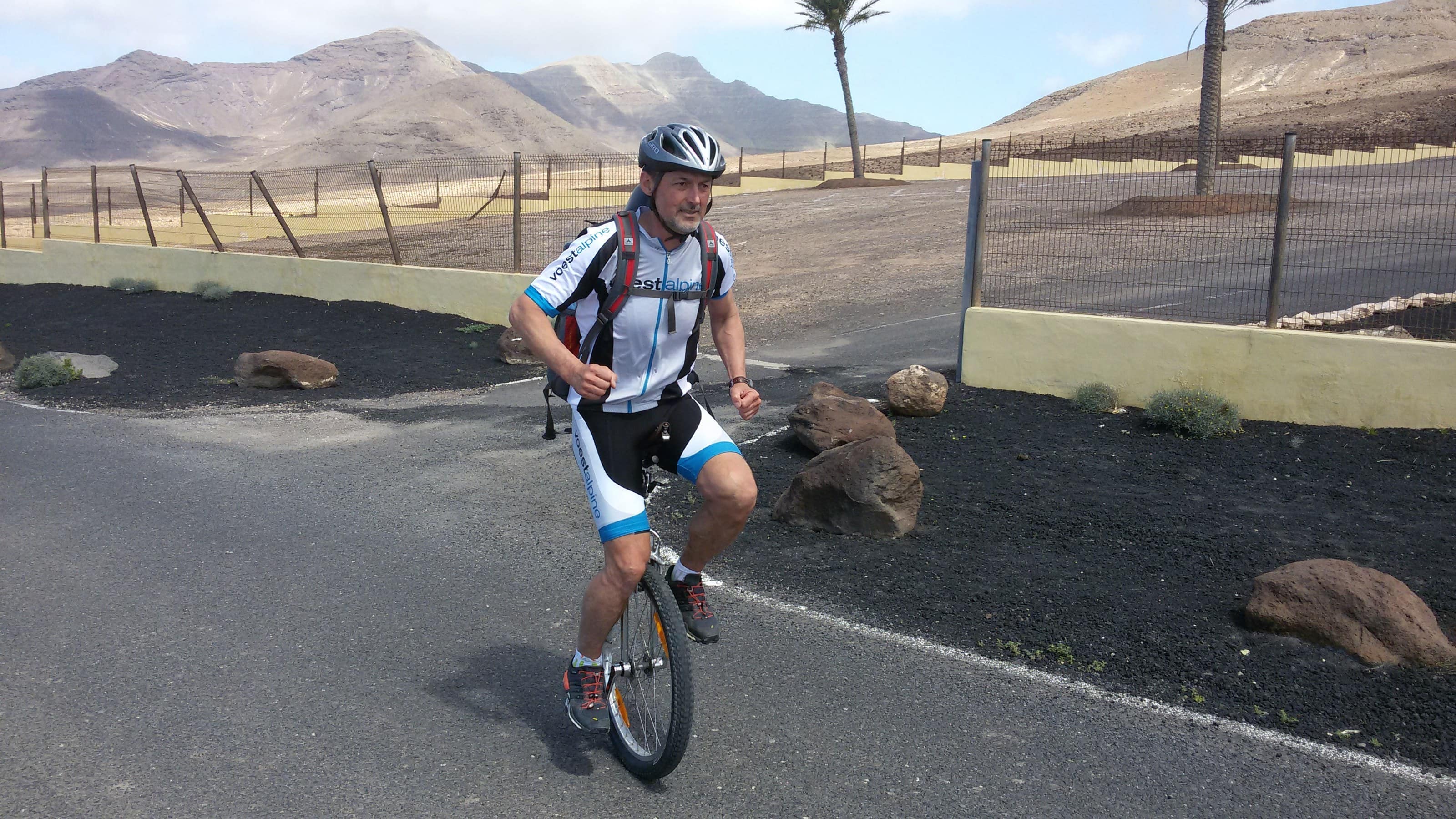 Heimo Katzbauer Kanaren Einrad Fuerteventura
