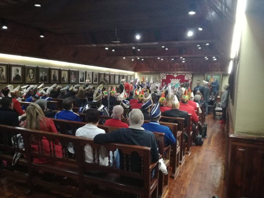 Karneval Teneriffa Puerto de la Cruz Delegation Ehrung Auditorium