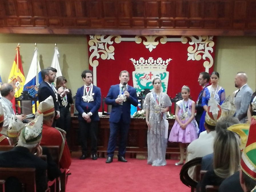 Karneval Teneriffa Puerto de la Cruz Delegation Ehrung Politik
