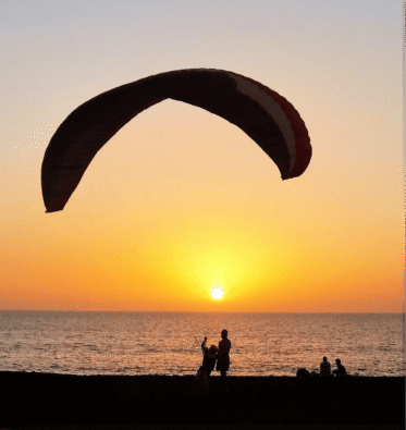 Lieblingsorte Kanaren La Caleta Teneriffa Paraglider Sonnenuntergang Peter Paschold