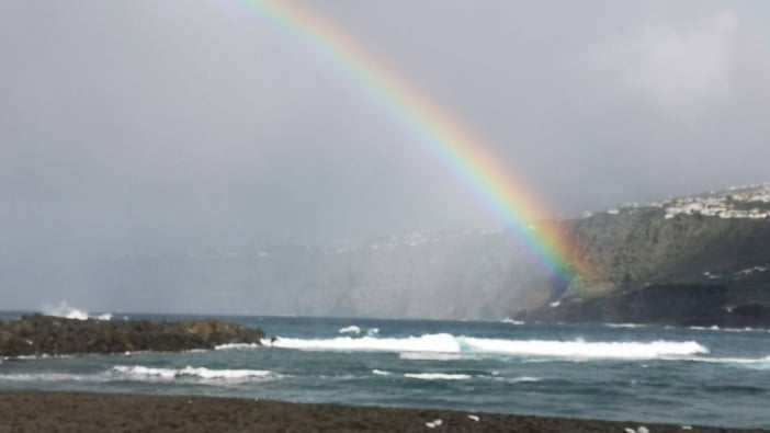 Lieblingsorte Kanaren Regen Regenbogen Gabi Peter Gimpel