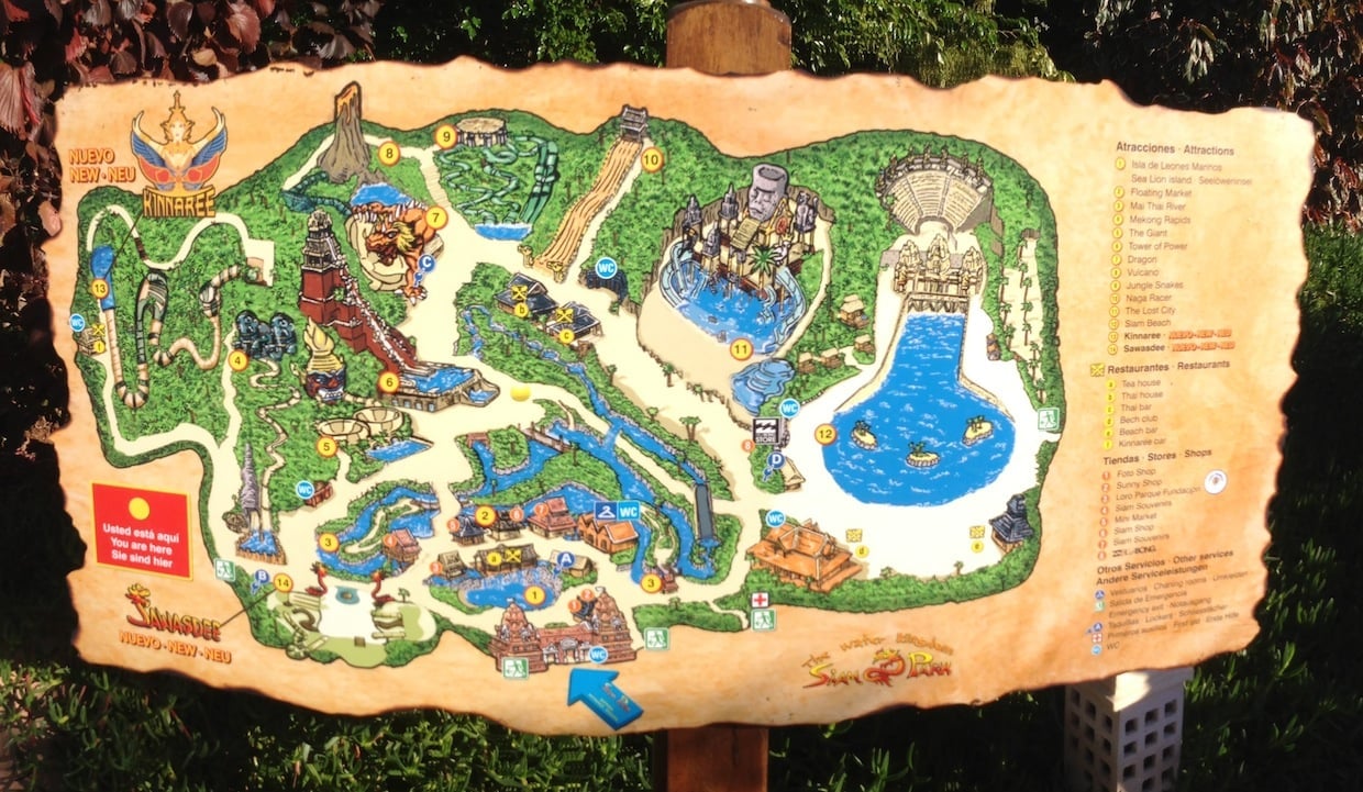 Siam Park Karte