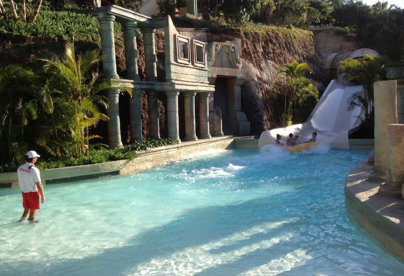 Siam Park Wasserrutsche Kinnaree Ende