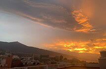 Unwetter Kanaren Sonne Wolken Teide