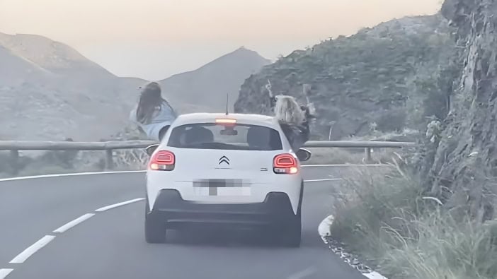 Gefährliches Video Jugend Auto Teneriffa