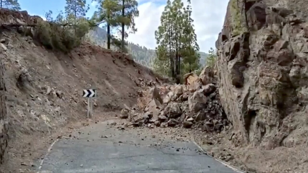 Gran Canaria muss beliebte Straße nach Erdrutsch lange sperren