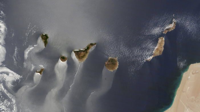 Kanaren Satelitenbild Luftaufnahme Nasa