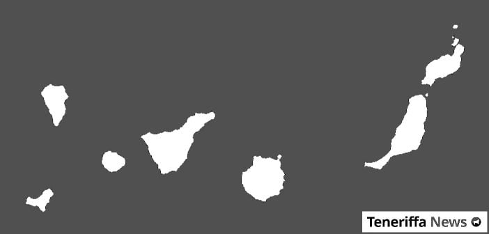 Kanarische Inseln Karte Kanaren Trauer schwarz weiß