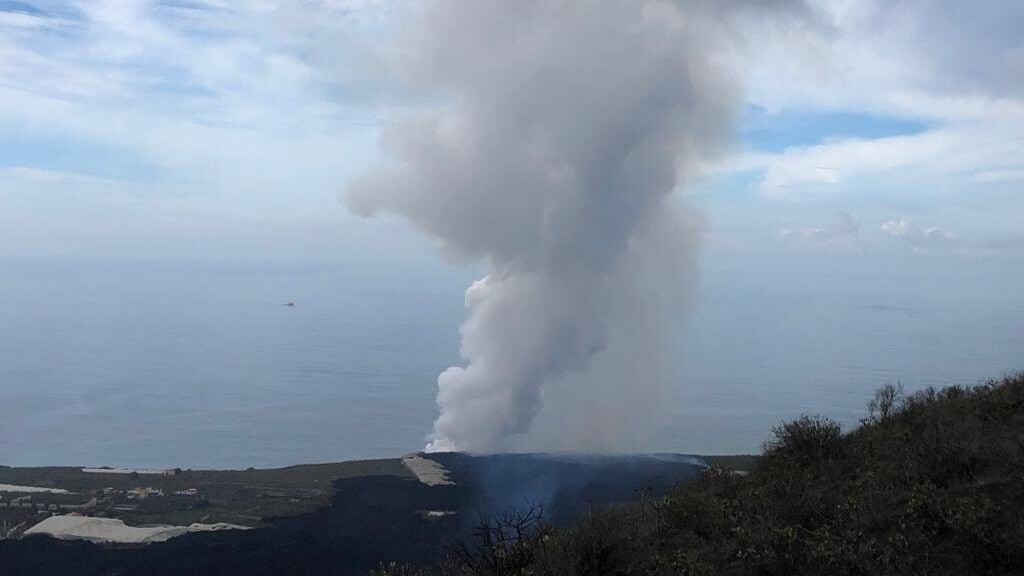 Vulkanausbruch auf La Palma bildet ein weiteres Delta im Meer