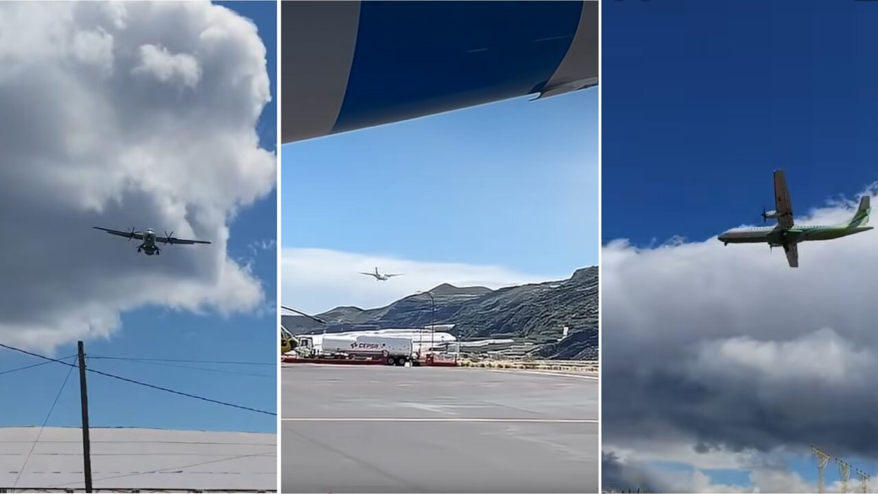 Mitten im Kanaren-Sturm: Video zeigt heikle Landung auf La Palma