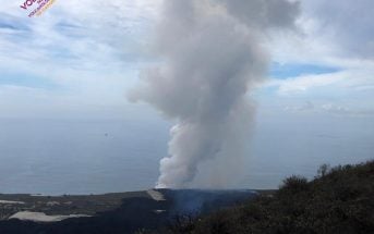 La Palma Vulkanausbruch Lava Delta Rauch
