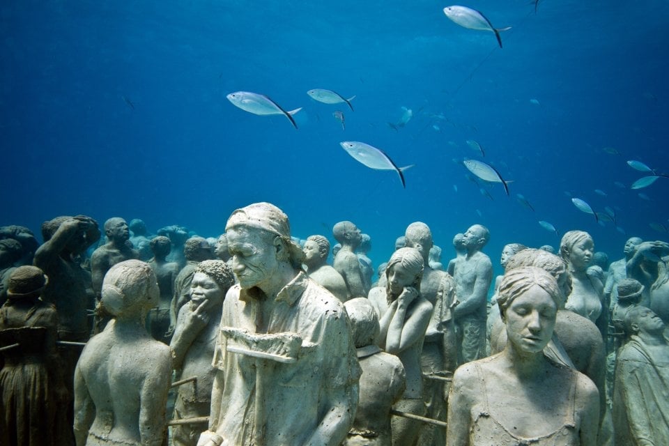 Lanzarote Meeresgrund Museum Kanaren Gruppe Fische