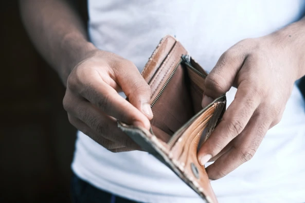 Pleite Portemonnaie leer kein Geld Kanaren