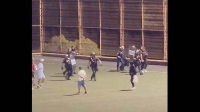Polizei Fußball Teneriffa Schuss