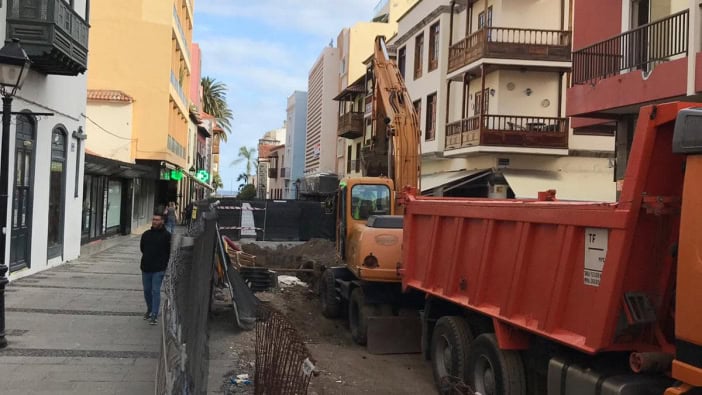 Puerto de la Cruz Teneriffa Umbau Bau Arbeiten Calle San Juan 2019