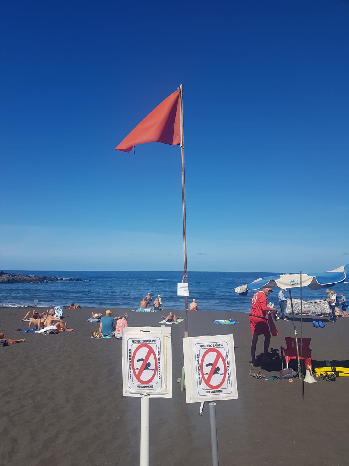Playa Jardin Teneriffa geschlossen Wasserqualität Ayuntamiento de Puerto de la Cruz