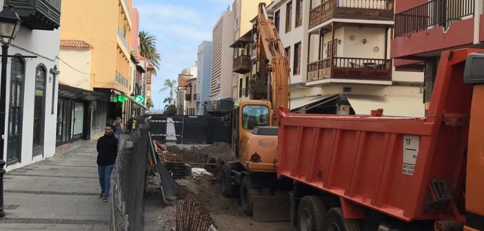 Puerto de la Cruz Teneriffa Umbau Bau Arbeiten Calle San Juan 2019