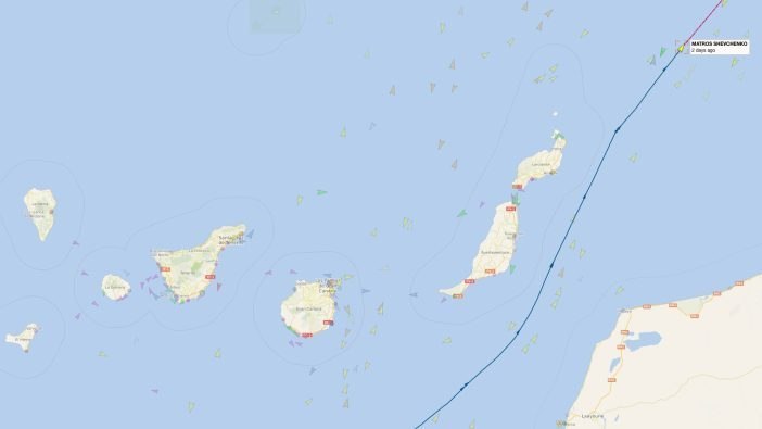 Russische Geisterflotte Uran Frachter Kanaren