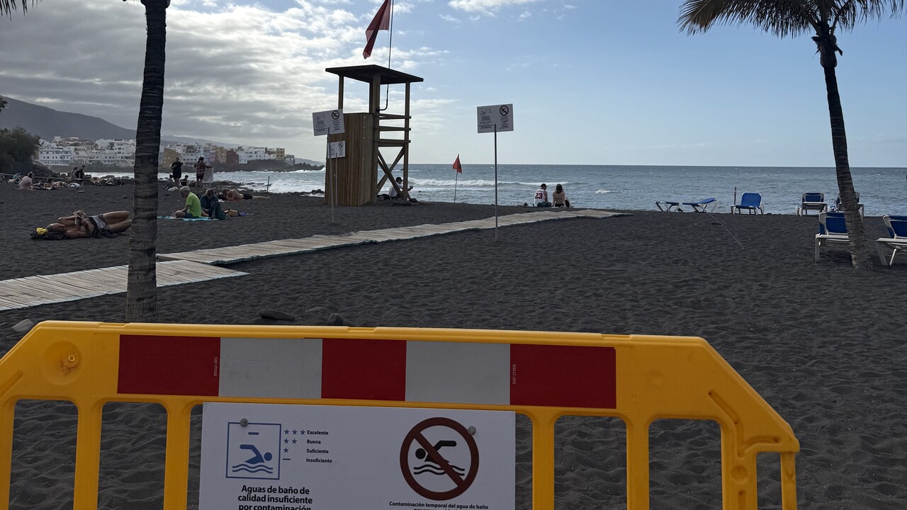 Strand-Sperrung Playa Jardin Puerto de la Cruz Teneriffa