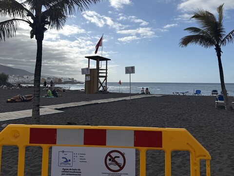 Strand-Sperrung Playa Jardin Puerto de la Cruz Teneriffa