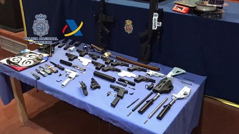 Teneriffa Polizei Waffen 3d-Drucker